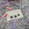 Diseño de duendes del polvo en tonos pastel suaves para estuche.