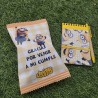 Diseño de Minions en tonos pastel suaves para pack de regalo.