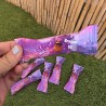 Diseño de Fortnite en tonos pastel suaves para bolsa de mini huesitos.
