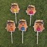 Diseño de Fortnite en tonos pastel suaves para envoltorio de Chupa Chups.