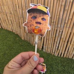 Accesorio cuqui de Kalukuqui para fans del videojuego y mesas dulces.