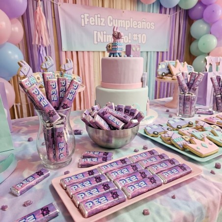 Lote de 10 caramelos Pez personalizados con temática de Fortnite.