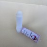 Diseño de Princesa Peach en tonos pastel suaves para envase de bálsamo labial.