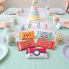 chocolatina Kit Kat personalizada con temática de Pokémon en tonos pastel.