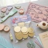 Bolsa de monedas de chocolate personalizada con temática de Tadeo Jones.