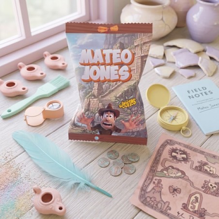 Bolsa de gusanitos de maíz personalizada con temática de Tadeo Jones.