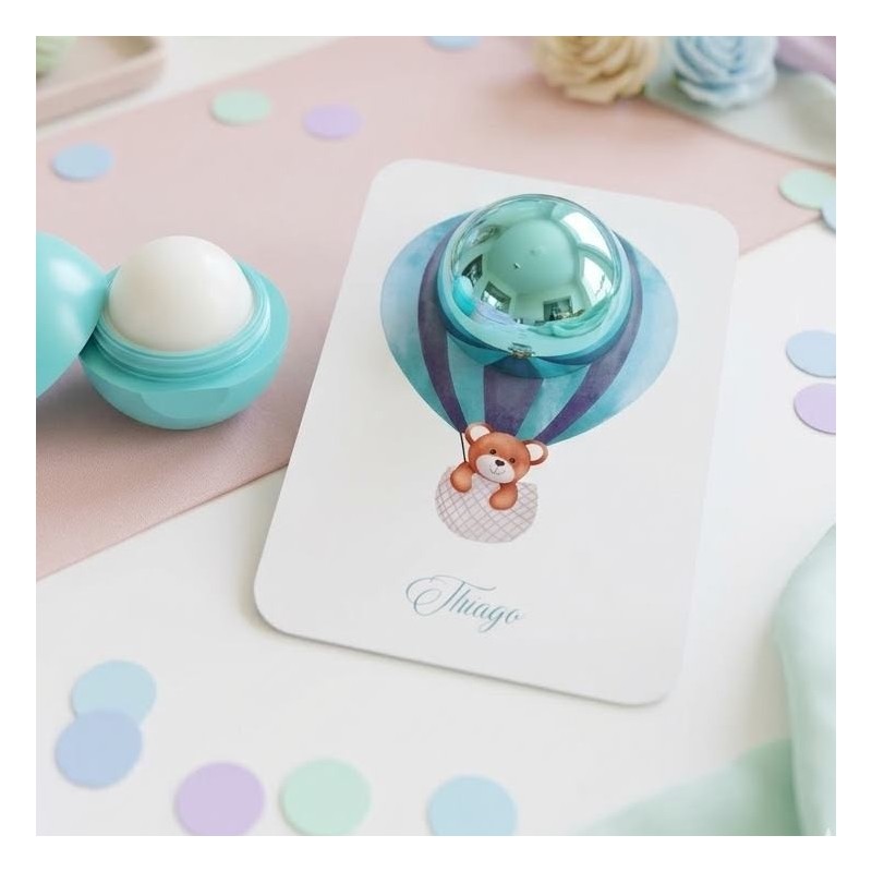 Bálsamo Labial Esfera Oso en Globo | Detalle Infantil Personalizado