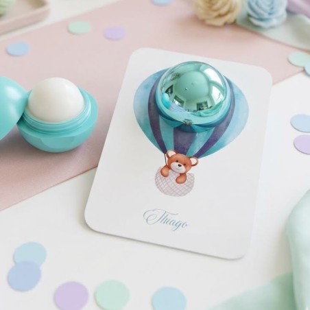 Bálsamo Labial Esfera Oso en Globo | Detalle Infantil Personalizado