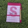 Cuaderno A6 con Bolígrafo Vichy Rosa e Inicial  Kalukuqui