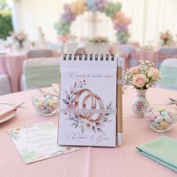 Cuaderno A6 con Bolígrafo Alianzas de Boda | Kalukuqui