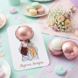 Bálsamo Labial Esfera Mejores Amigas | Detalle Amistad Personalizado