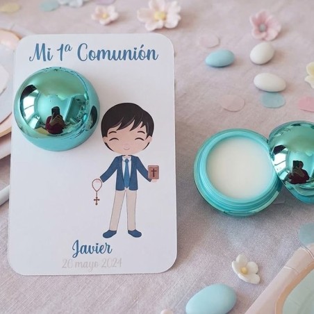 Bálsamo Labial Comunión Niño Biblia y Cruz | Detalle Clásico