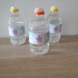 Etiqueta Adhesiva Stitch y Angel Disney Acuarela | Botella de Agua