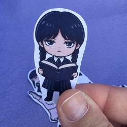 Bolsa de Pegatinas Miércoles Addams | Kalukuqui