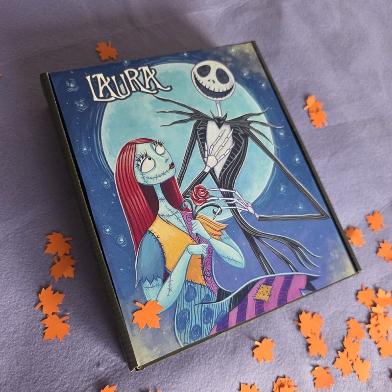 Set completo de papelería literaria con estética gótica y adorable de Halloween Town.