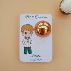 Bálsamo Labial Niño Comunión Marinero Verde | Detalle Tendencia
