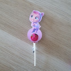 Diseño de soporte para Chupa Chups con la imagen de los personajes de Bebés Llorones.