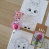 Diseño de packaging para pack creativo con la imagen de Bebés Llorones.