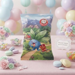 Bolsita de Fritos Matutano de Pokémon Oddish por Kalukuqui en tonos pastel.
