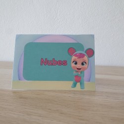 Lote de 4 Etiquetas para Mesa de Chuches Bebés Llorones | Kalukuqui