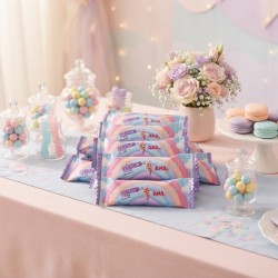Mini chocolatina Huesitos de los Bebés Llorones por Kalukuqui en tonos pastel.