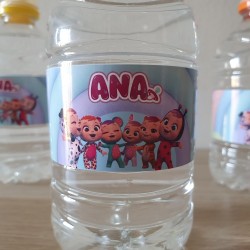 Etiquetas Adhesivas para Botellas de Agua Bebés Llorones | Kalukuqui