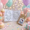 Libro de colorear plegable A6 de Hello Kitty por Kalukuqui en tonos pastel.