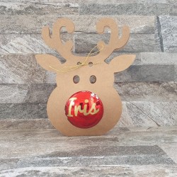 Bola de Navidad Roja en Caja Reno | Detalle Navideño Original