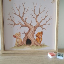 Lámina Árbol de Huellas El Rey León Revelación de Sexo | Kalukuqui