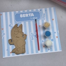 Silueta de madera de 10 cm para pintar con personaje infantil a elegir.