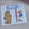 Silueta de madera de 10 cm para pintar con personaje infantil a elegir.