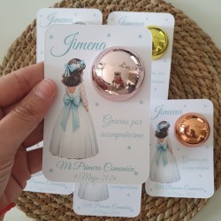 Bálsamo Labial Niña Comunión Lazo Turquesa | Detalle Original