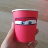 Decoración artesanal de vajilla infantil de papel con ilustración suave de Rayo McQueen.
