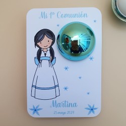 Bálsamo Labial Niña Comunión Flores Azules | Detalle Botánico