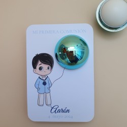 Bálsamo Labial Niño Comunión Marinero Celeste | Detalle con Globo