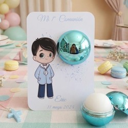 Bálsamo Labial Niño Comunión Marinero Celeste y Marino