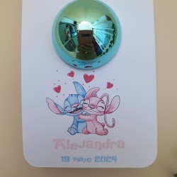 Bálsamo Labial Esfera Stitch y Angel Disney | Detalle "Ohana"