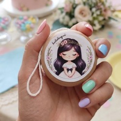 Yoyó de Madera Personalizado Comunión Niña | Detalle Invitados