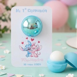 Bálsamo Labial Esfera Stitch y Angel Disney | Detalle "Ohana"
